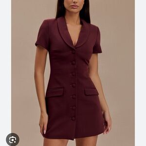 Meshki Paolina Collared Suiting Mini Dress